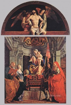 聖母子と聖ペテロ・クリスティン・リベラレ ジェローム・ルネッサンス・ロレンツォ・ロット Oil Paintings